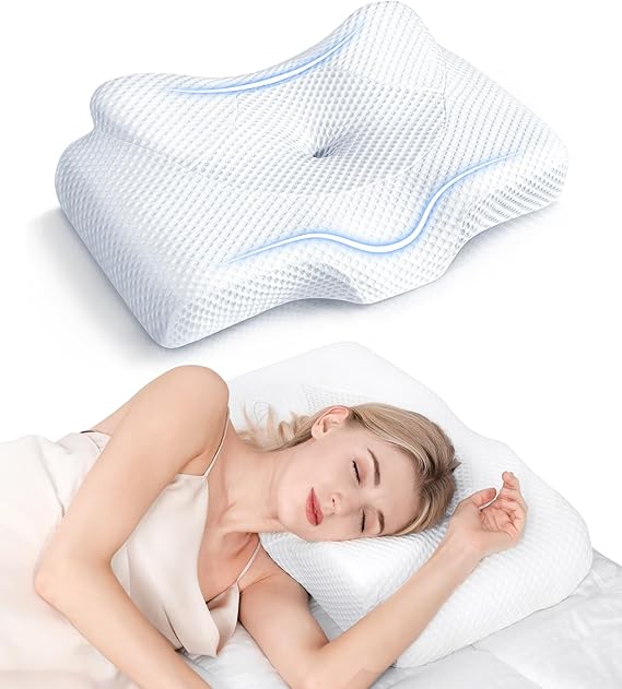 Cervical Pillow for Neck Pain Relief (Odorless, Adjustable, 4.3 stars)
